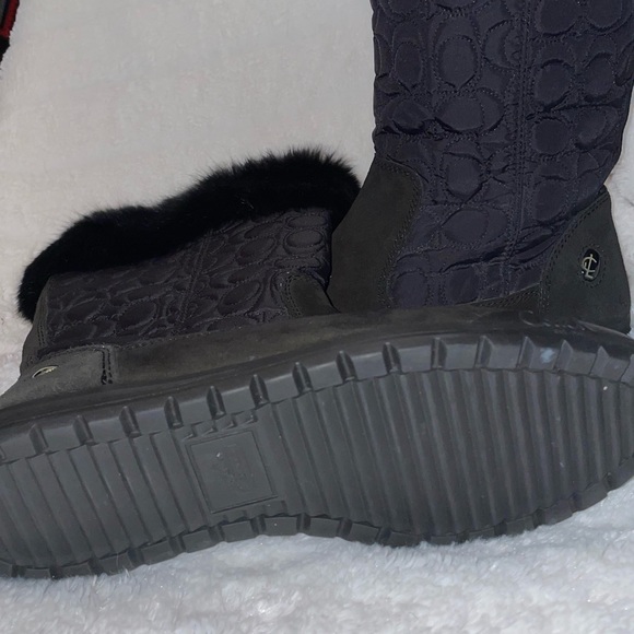 *New*COACH “Talen” | Black Fur Trimmed Snow Boot - sz 8 - Picture 6 of 6